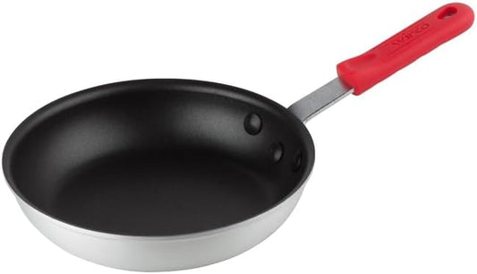 Winco Commercial-Grade Aluminium Fry Pan/Skillet, Non-Stick Finish with Cool Touch Handle, 8" (Pack of 6)