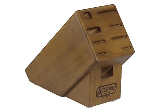 Winco Commercial-Grade 7 Piece Knife Set with Wooden Block