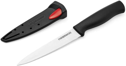 Farberware 5158146 EdgeKeeper Utility Knife, 4.5-Inch, Black