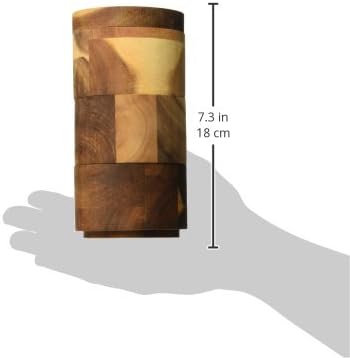 Rachael Ray Pantryware Wood Salt Cellar Stacking Set / Wood Salt Box Stacking Set3 piece, Brown