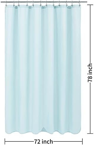 ALYVIA SPRING 72x78 Long Waterproof Fabric Shower Curtain or Liner Blue