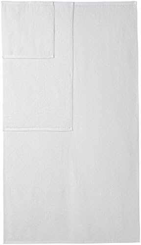 Amazon Basics 100% Cotton Soft Quick-Dry 8-Piece Towel Set, Bath Towels, Hand Towels, Washcloths, White, Compact & Lightweight (Pack of 6)