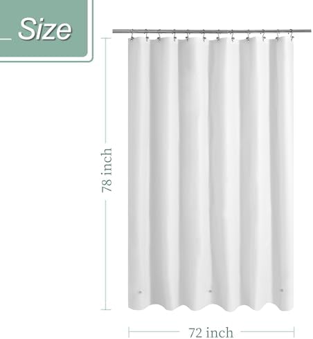 Mrs Awesome 72x78 Long Shower Curtain Liner White