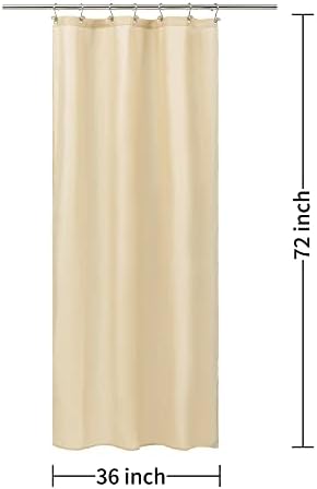 ALYVIA SPRING Stall Waterproof Fabric Shower Curtain or Liner Khaki, 36x72