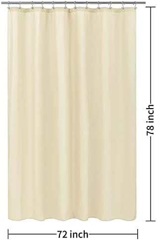 ALYVIA SPRING 72x78 Long Waterproof Fabric Shower Curtain or Liner Cream