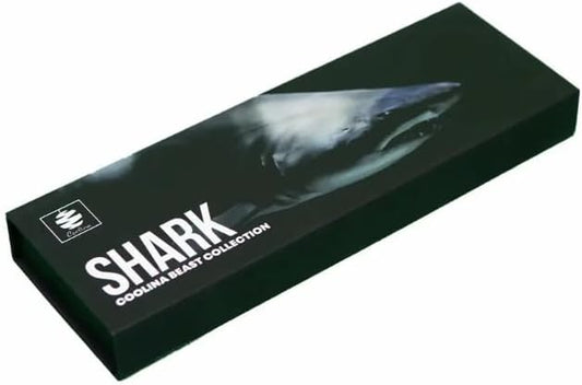 COOLINA Shark Compact Cleaver, Hand-Forged High-Carbon Steel, 5.8 Inch Blade, Wooden Handle, for Chopping Meat, Joints & Bones