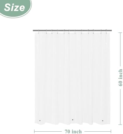 Mrs Awesome 70x60 Short Shower Curtain Liner Clear