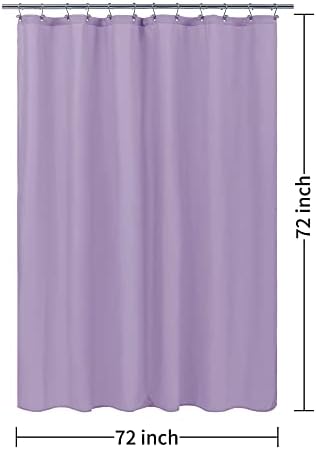 ALYVIA SPRING Waterproof Fabric Shower Curtain Liner Lavender Purple, 72x72