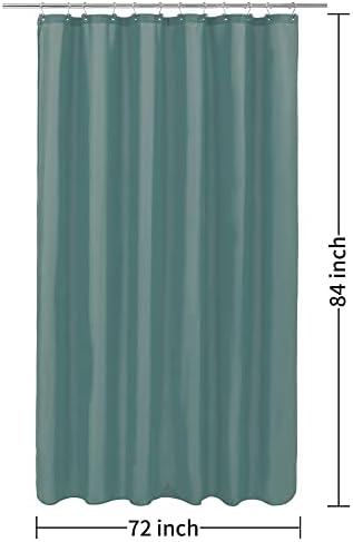 ALYVIA SPRING Extra Long Waterproof Fabric Shower Curtain Liner Teal, 72x84
