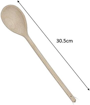 Tala Waxed Wooden Spoon, Measures 30.5 cm and ideal for all cooking tasks, Ideal for use with non-stick cookware, Made from FSC Beechwood