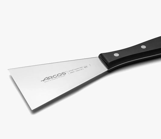 Arcos Universal Series Black Spatula - Nitrum Stainless Steel Blade 5"x3.5" - Polyoxymethylene Handle - Resistant to High/Low Temps (-40ºC to 150ºC) - Stainless Steel Riv