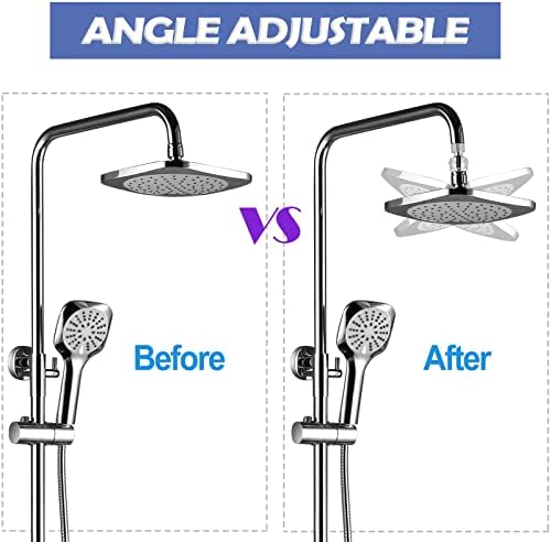 Shower Head Swivel Ball Adapter Brass Adjustable Shower Arm Connector Universal Showering Component (Matte Black)