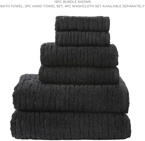 SKL Home CloudSoft Bath Towel, 100% Cotton Luxury, Slate