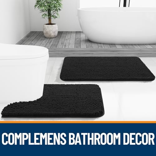 OLANLY Bathroom Runner Rugs 59x24, Extra Soft Absorbent Chenille Bath Rugs