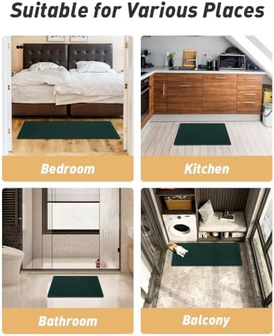 Upgraded Waffle Bath Mat Runner Absorbent Non Slip Bathroom Mat, 2' x 6'