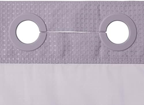 RiverDream Heavyweight Waffle No Hook Shower Curtain with Liner,Lilac,71x74