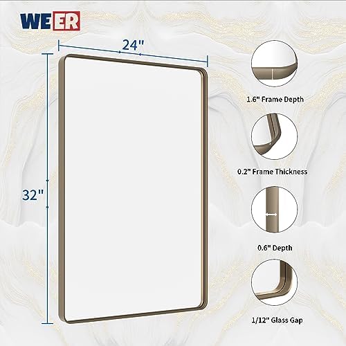 WEER Bronze Bathroom Vanity Mirror 24X32 Inch