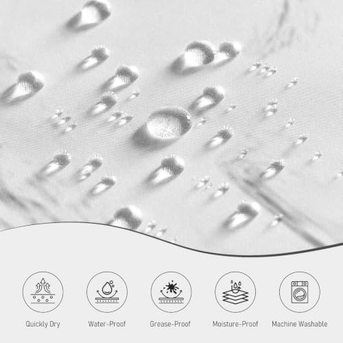 Black Marble Shower Curtain Modern Abstract Luxury Fluid Ink Texture Watercolor Bathroom Curtain Set with Hooks Soft and Lightweight Waterproof Fabric Machine Washable 72" Wx72 L