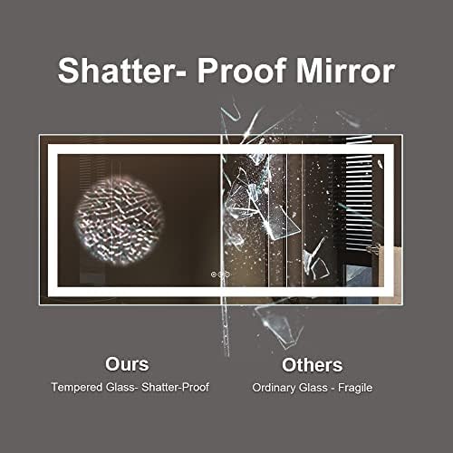 Amorho LED Bathroom Mirror, 72"X36" with Front Light and Backlit