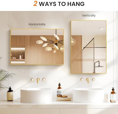 Bathroom Vanity Mirror for Wall 2Pack 36"x24" Bathroom Mirror for Over Sink