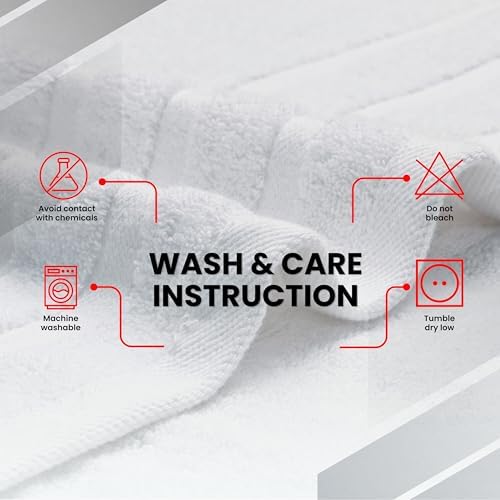 Infinitee Xclusives 100% Ring-Spun Cotton Bath Towels for Bathroom - Pack 2