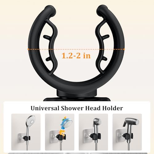 Adjustable Wall Mounted Shower Head Holder(Black)
