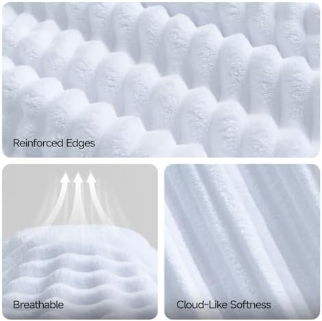 ecolook White Bath Towel Set of 2, 31 x 63 in, Soft and Highly Absorbent, Lightweight Microfiber Towels for Bathroom, Gym, Hotel and Spa