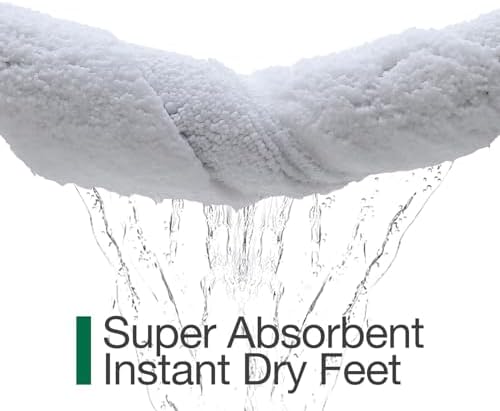 LUMI Ultra Soft Bathroom Rugs Absorbent, Non Slip Bath Mat 16X24, White