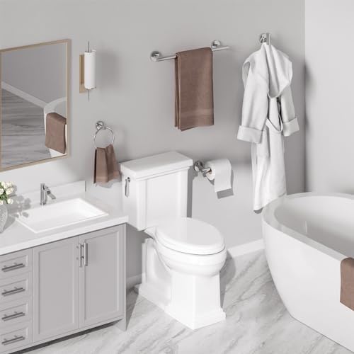 USHOWER 4PCS Polished Chrome Bathroom Accessories Set,18-Inch Towel Bar Set