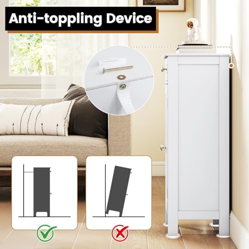GIANTEX 34.5" Bathroom Cabinet with Drawer & Single Door (White)