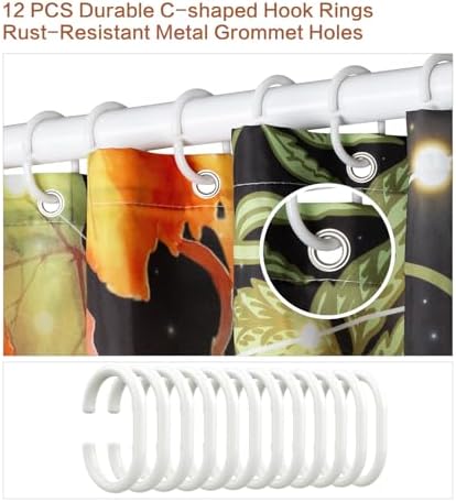 Shower Curtain Fall, Thanksgiving Shower Curtain for Bathroom 72x72