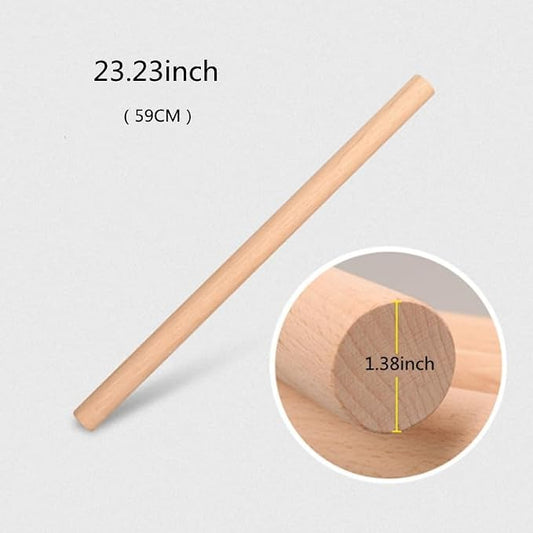 Long Rolling Pin,Rolling Pins for Baking,Dough Roller ,Making Dumpling, Tortilla ,Bread,Baklava, Pizza。23.23×1.38inch/59×3.5cm)