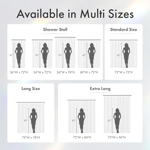 Amazer Shower Curtain Liner 72x72, Plastic Shower Liner PEVA Medium Weight Inside Shower Curtains for Bathroom with Rustproof Grommets, Clear Pink