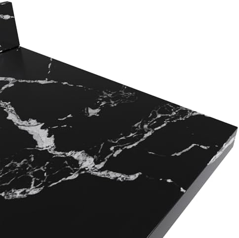 ARIEL Cambridge 48 Inch Single Rectangle Sink Bathroom Vanity with Nero Marquina Black Quartz Countertop 1.5 Inch in White