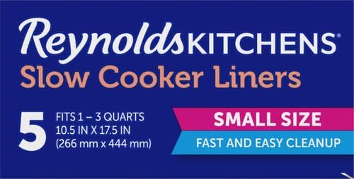 Reynolds Kitchens Slow Cooker Liners, Small (1-3 quart), 5 Count (Pack of 12)