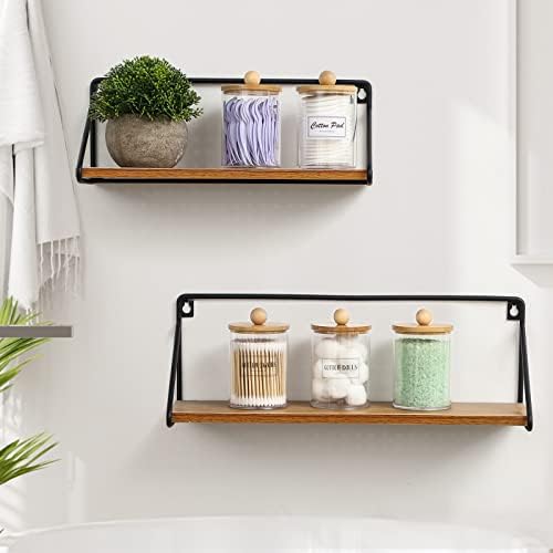 6-Pack Bamboo Qtip Holders - Bathroom Storage for Cotton Balls, Swabs, Pads, Floss