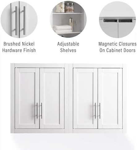 Crosley Furniture Savannah 2-Piece Wall Cabinet Set