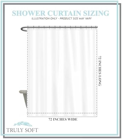 TRULY SOFT Millenial Stripe Ivory and Black Polyester 1-Piece Shower Curtain Shower Curtain, Stripe Themed, for Men and Women, Oeko-TEX Certified Confidence