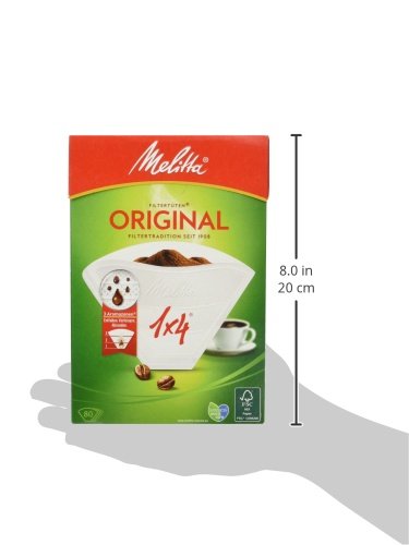 Melitta Filter Bags 1x4 3 Aroma Zones White (Pack of 80)