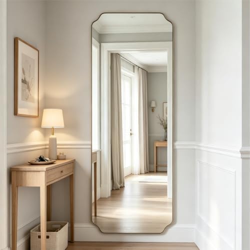 ANDY STAR 24" x 65" Brushed Gold Full Length Mirror for Wall