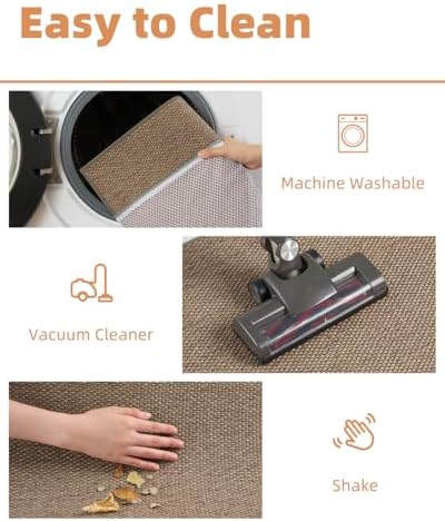 PADOOR Braided Toilet Rugs U Shaped, Non Slip Toilet Mats for Bathroom Floor Machine Washable Super Absorbent Contour Bath Rugs for Toilet Mat Quick Dry U Shaped Toilet Rug, 20''x24'' Brown