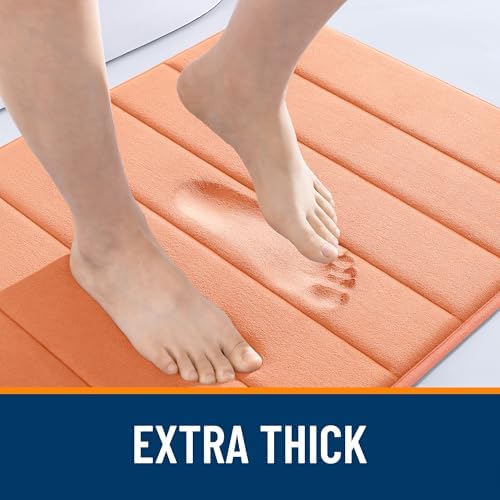 OLANLY Memory Foam Bath Mat 24x16, Super Soft and Absorbent Bathroom Rugs