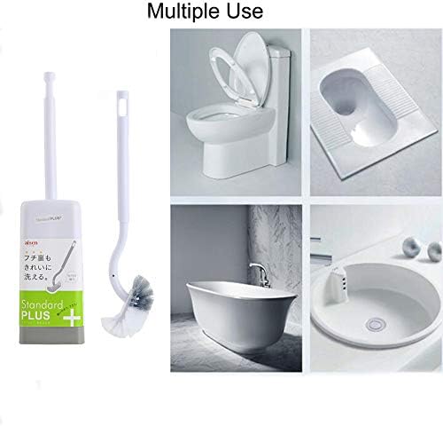 Marbarsse Bathroom Toilet Bowl Brush and Holder, Curved Design Toilet Brush for Deep Cleaning Under Rim, Best Toilet Brush Set, Easy Handy CompactToilet BowlCleaner Brush for Bathroom, 2 Pack