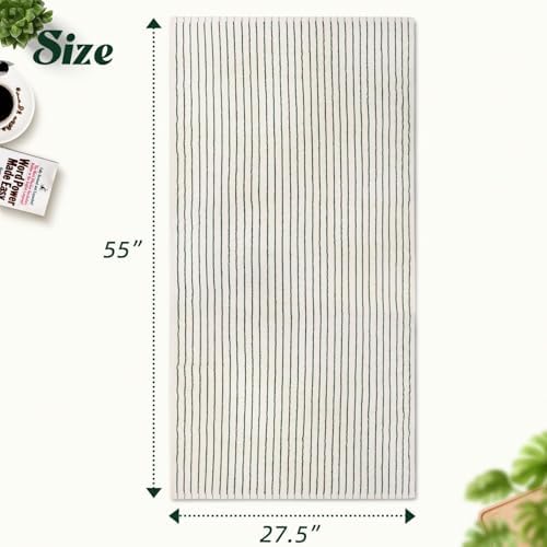 Jacquotha Green Striped Bath Towels Set of 2