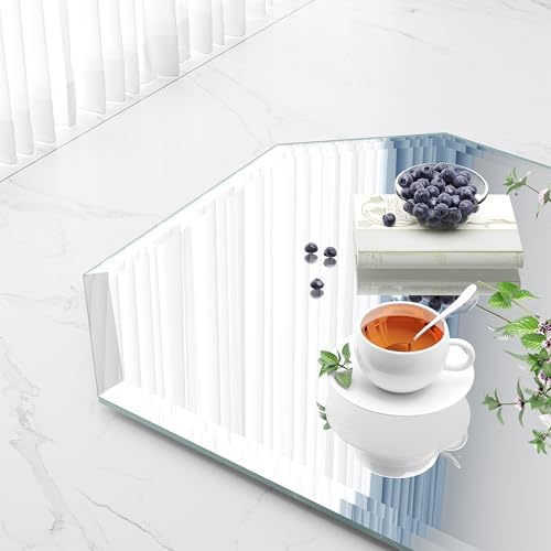 Silver Wall Mirror-Beveled Edge Frameless Mirror for Bathroom, Vanity, Bedroom, Rectangle Mirrors (24X32inch)