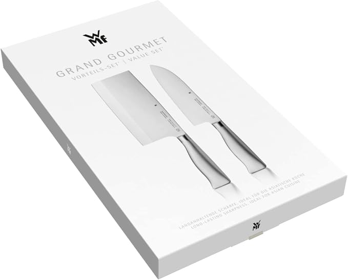 WMF Grand Gourmet Set of 2 Forged Chef Santoku Knives and Axe, Made in Germany