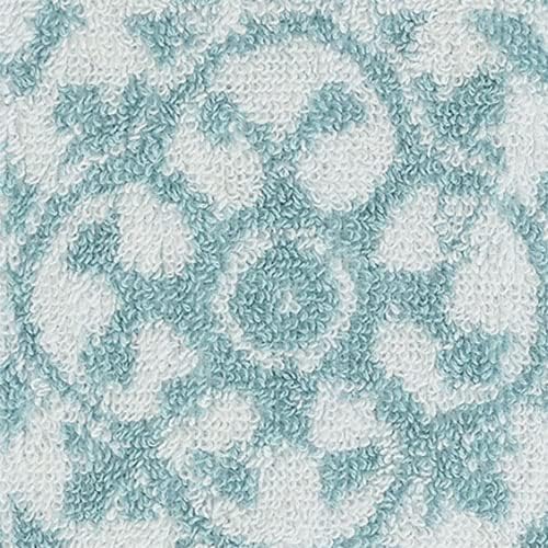 Jessica Simpson β Bath Towel 4 Piece Set, Aziza, Premium Bathroom DΓ©cor, Includes 2 Hand Towels and 2 Shower Towels, 100% Cotton & Machine Washable, Forget Me Not Blue