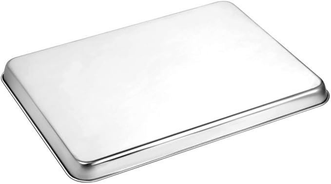 Wildone Sheet Pan Set Baking Sheet Cookie Sheet Baking Pan Toaster Oven Pans, 12 PCS Stainless Steel Baking Tray Cookie Pan, Heavy Duty & Dishwasher Safe, 9 x 6.7 x 1 Inches