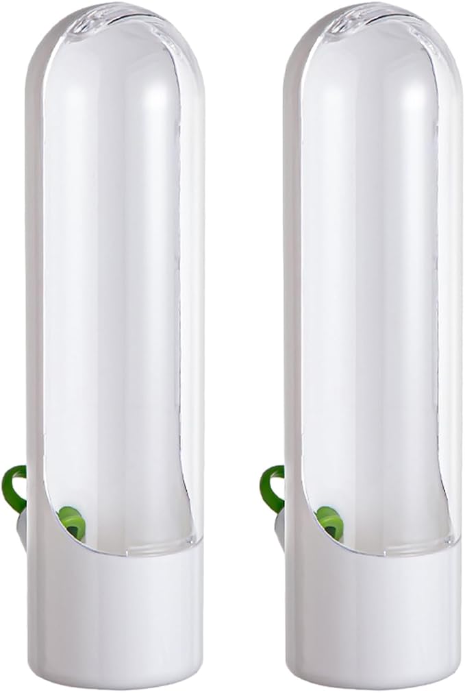 Herb Keeper for Refrigerator 2 Pack, Clear Vertical Cilantro Container with Water Base, 3.35 x 2.56 x 9.84 In ABS Herb Saver for Parsley Mint Basil, Fridge Door Storage