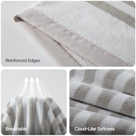 ecolook Microfiber Bath Towel Set of 4, Gray